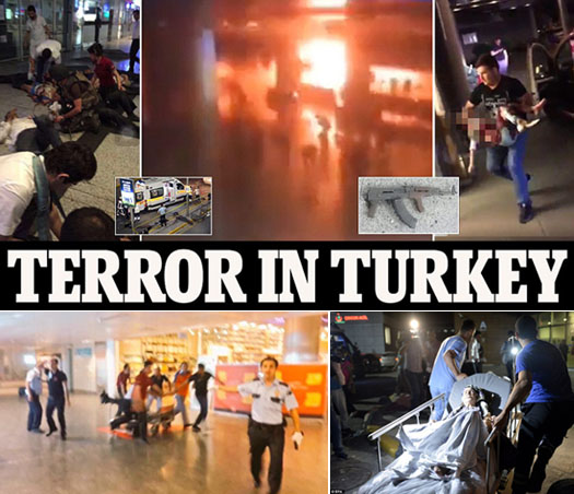 Stop Press: 28 Tewas, 60 Terluka Akibat Tiga Bom Bunuh Diri Bandara Istanbul